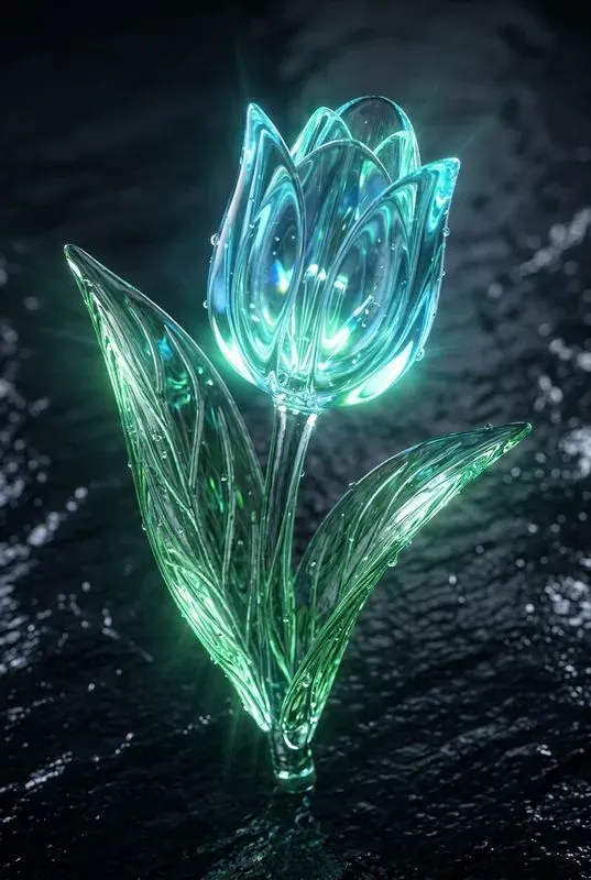 Bioluminescent Glass Botanical Art
