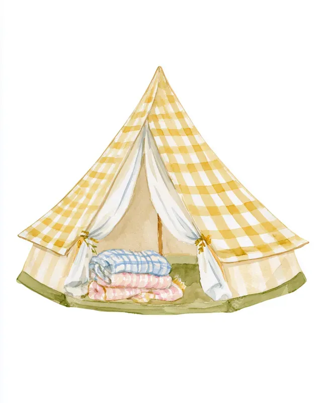 Autumn Camping Watercolor Cliparts