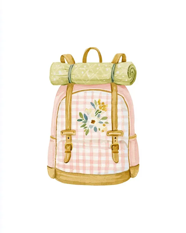 Autumn Camping Watercolor Cliparts
