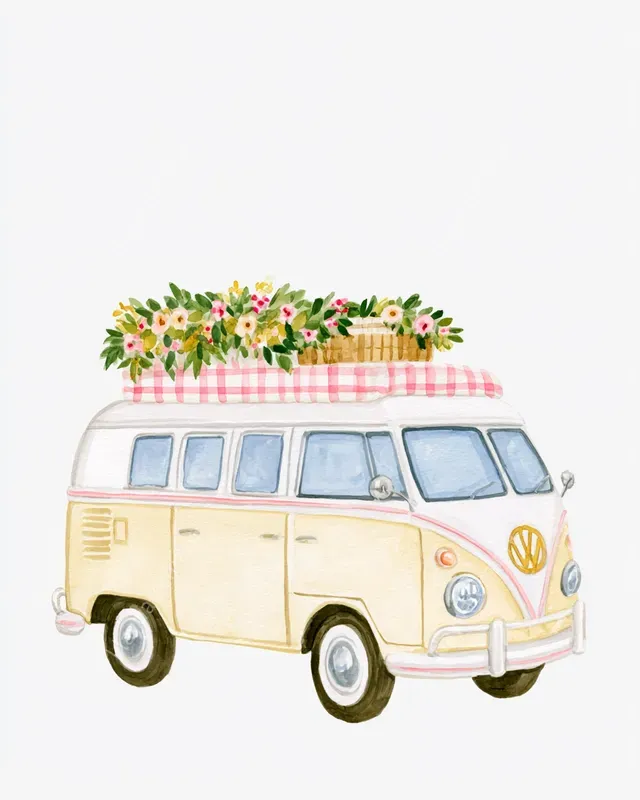 Autumn Camping Watercolor Cliparts