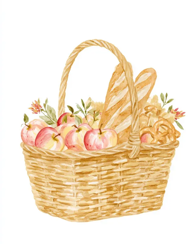 Autumn Camping Watercolor Cliparts