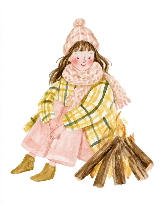 Autumn Camping Watercolor Cliparts