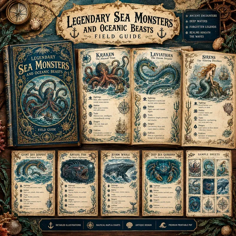 Mystical Bestiary Printable Pdfs