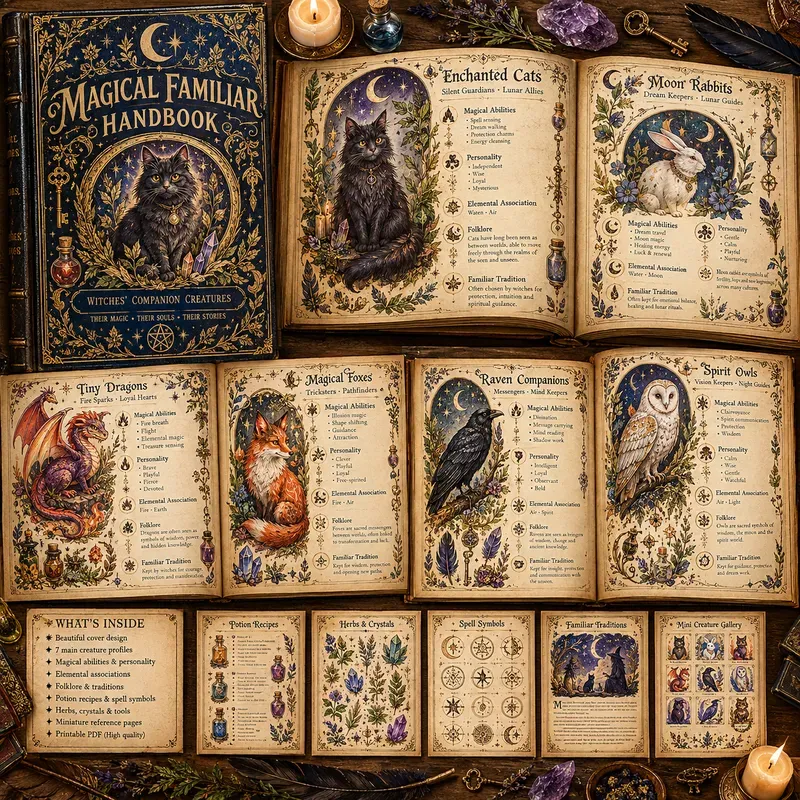 Mystical Bestiary Printable Pdfs