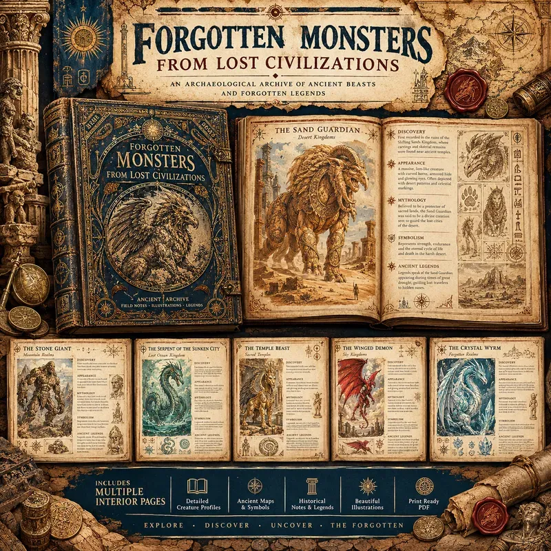Mystical Bestiary Printable Pdfs