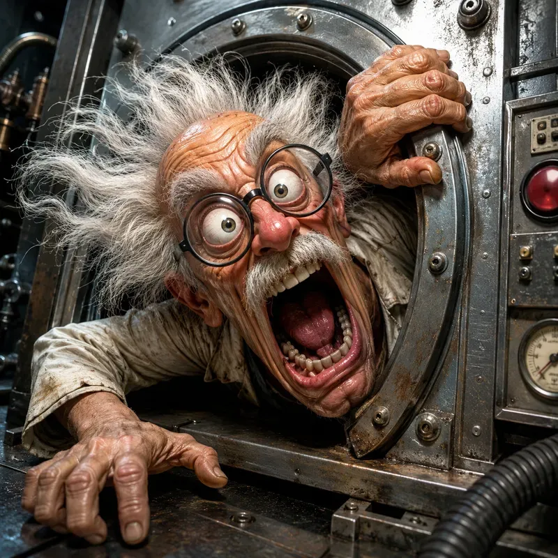 Grotesque Trapped 3D Caricature Art