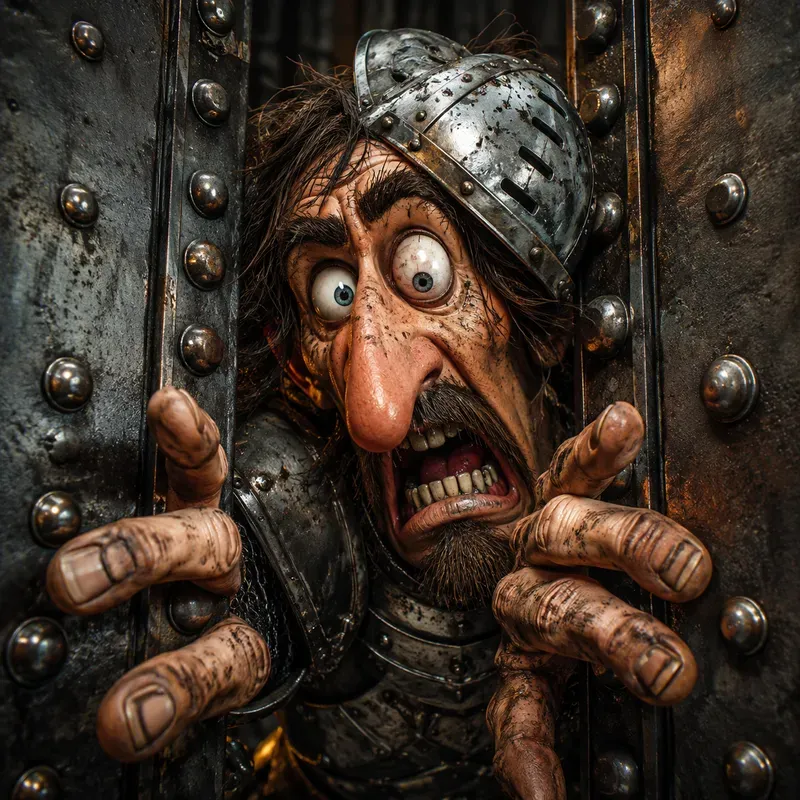 Grotesque Trapped 3D Caricature Art