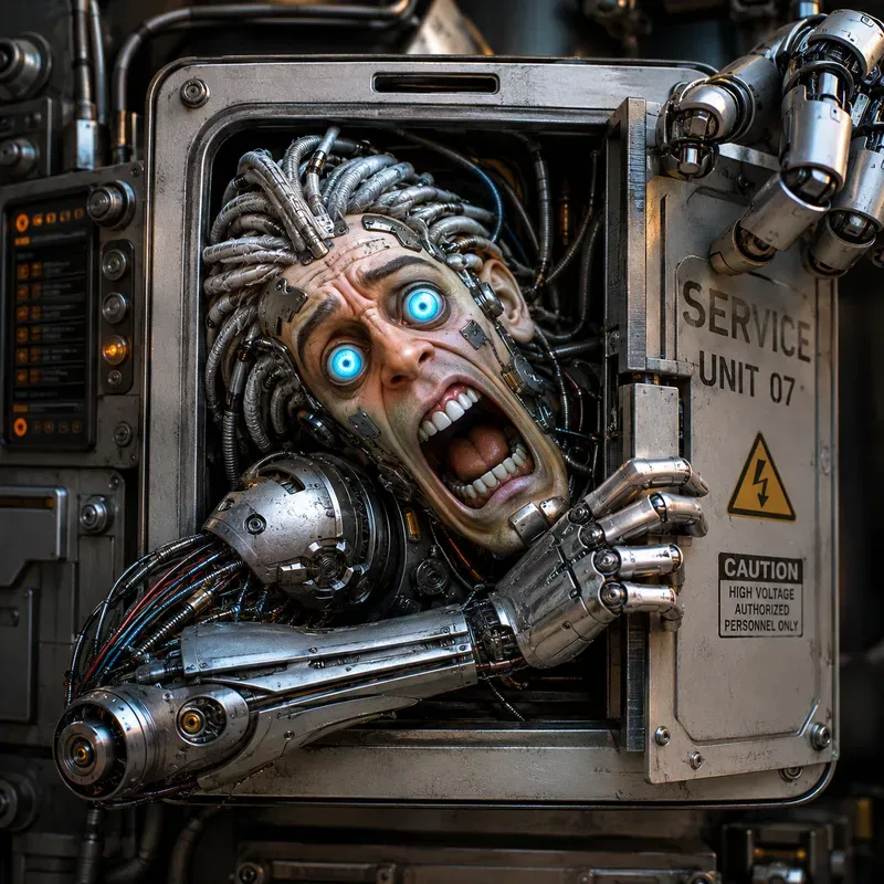 Grotesque Trapped 3D Caricature Art