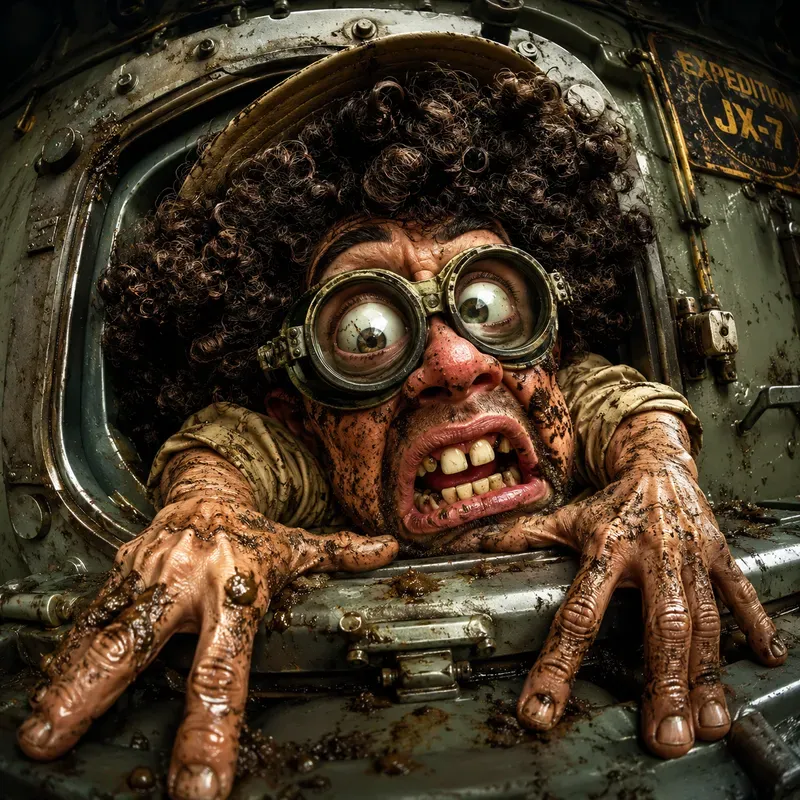 Grotesque Trapped 3D Caricature Art