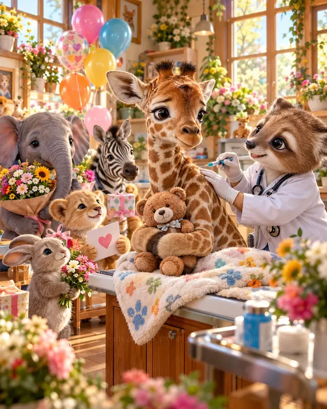 Hyperrealistic Baby Animal Sick Days