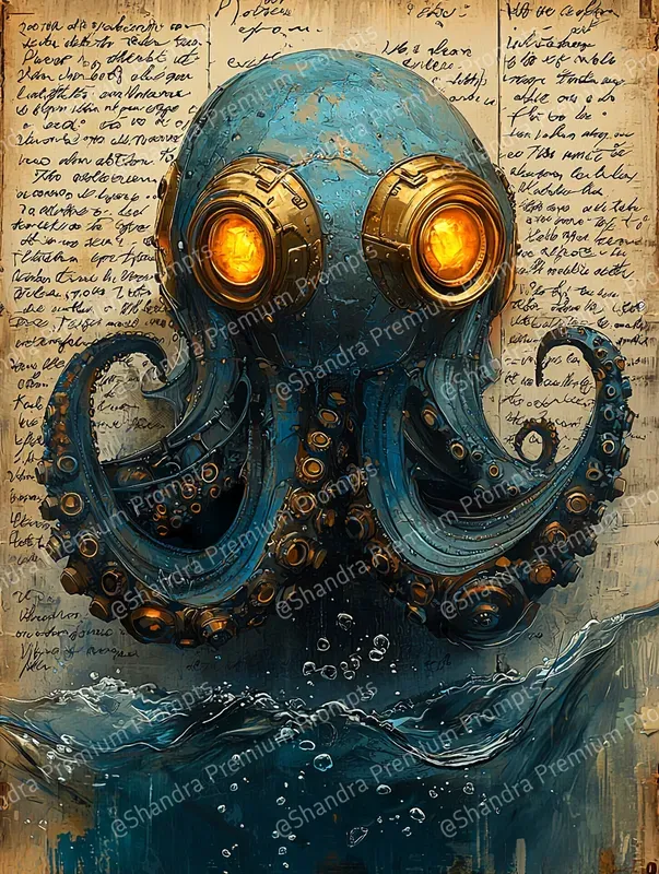 Underwater Steampunk Creatures Junk Journals