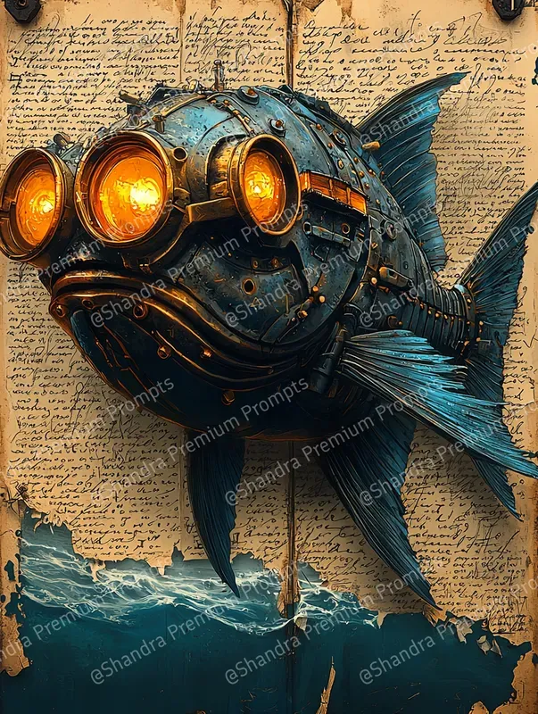 Underwater Steampunk Creatures Junk Journals