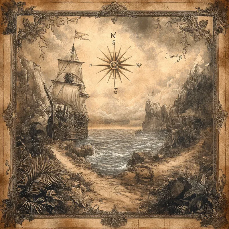 Fantasy Map Adventure Wall Art