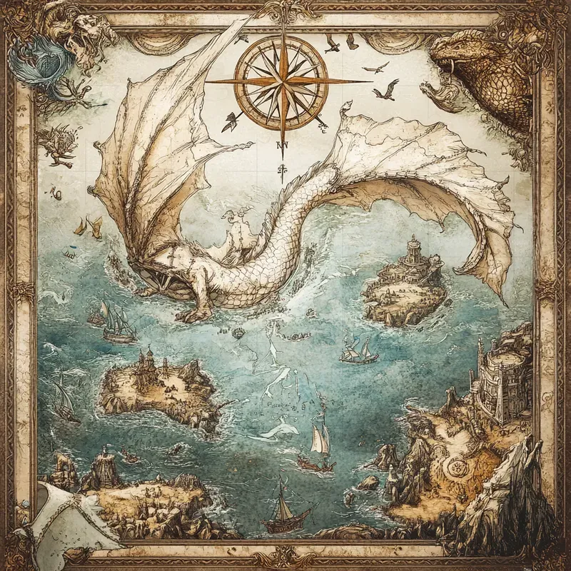 Fantasy Map Adventure Wall Art