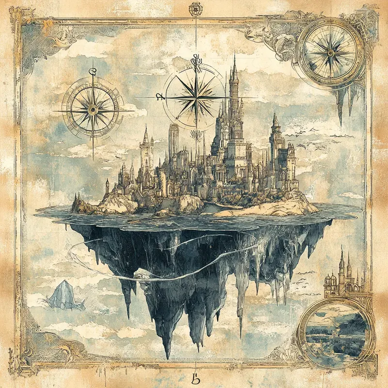Fantasy Map Adventure Wall Art