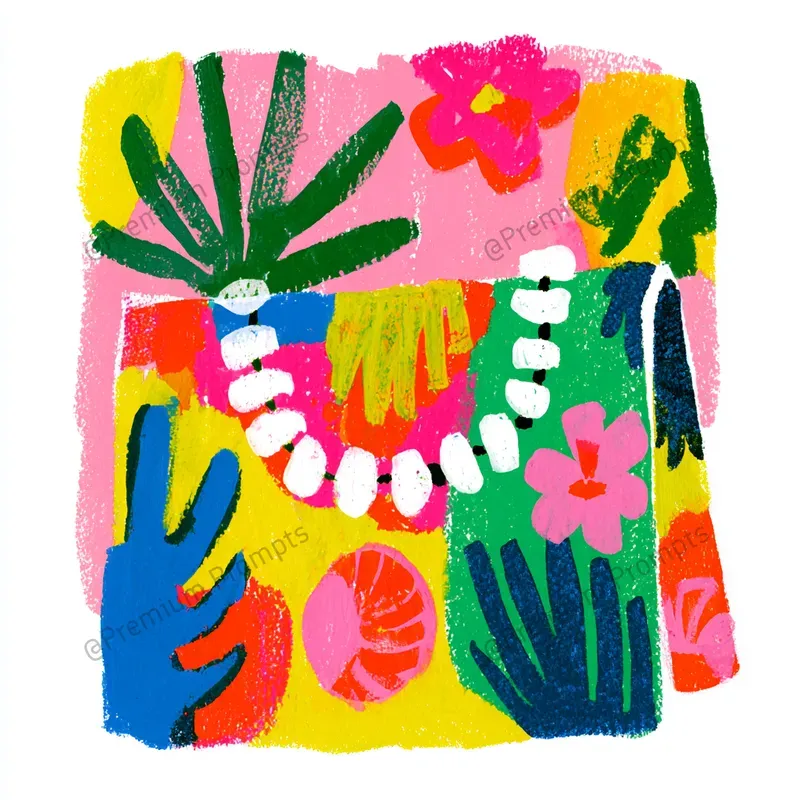 Tropical Chic Gouache Cliparts
