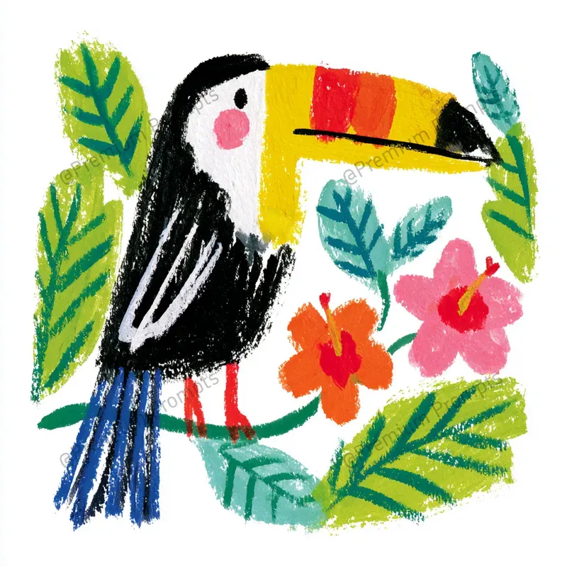 Tropical Chic Gouache Cliparts
