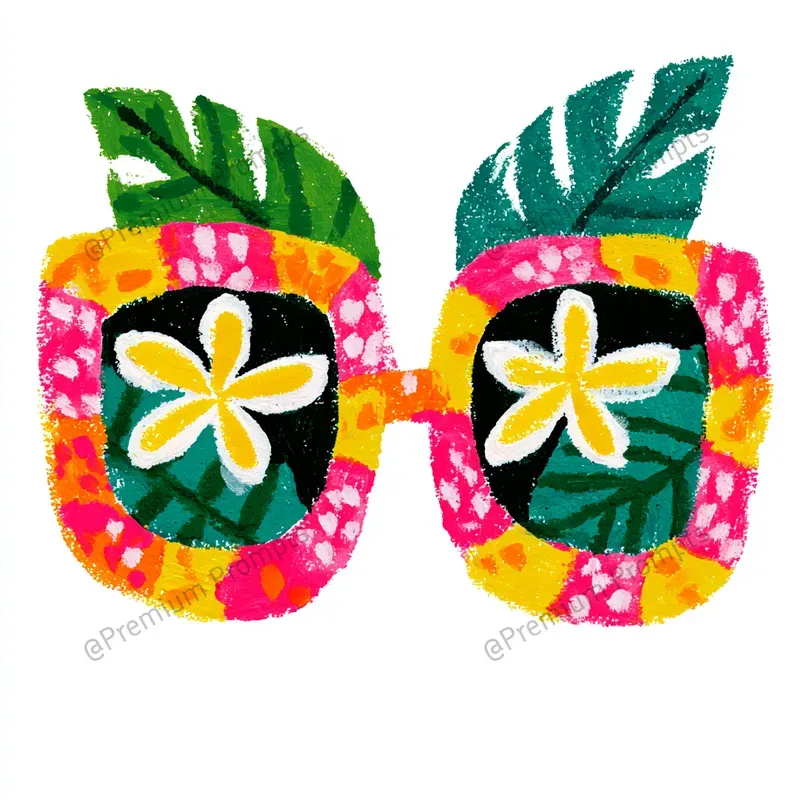 Tropical Chic Gouache Cliparts