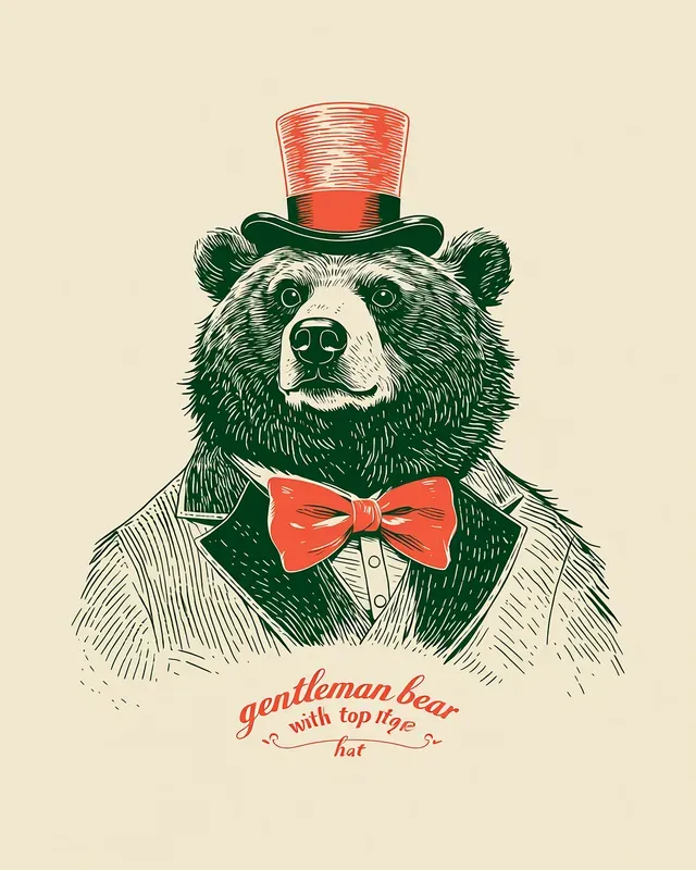 Vintage Animal Mascot Tshirt Stickers