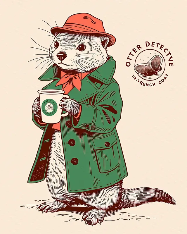 Vintage Animal Mascot Tshirt Stickers