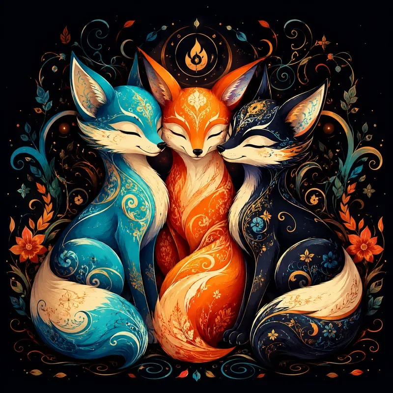 Whimsical Trio Illustration Generator