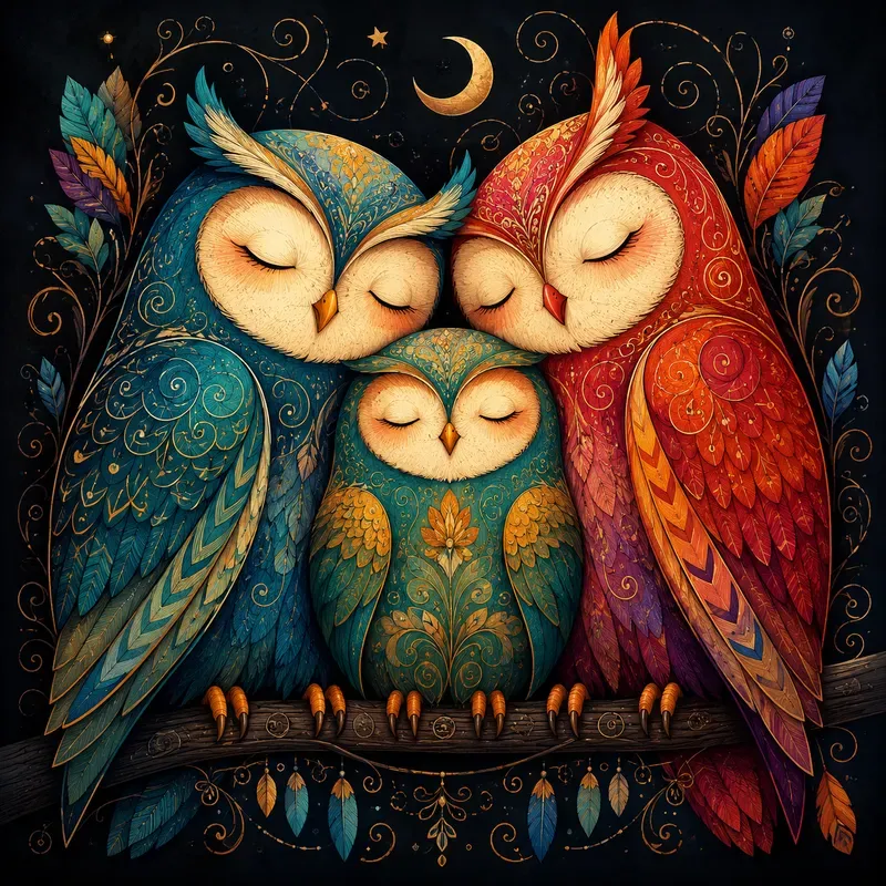 Whimsical Trio Illustration Generator