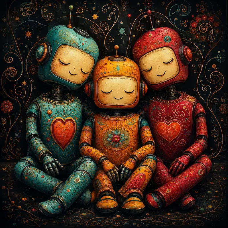 Whimsical Trio Illustration Generator
