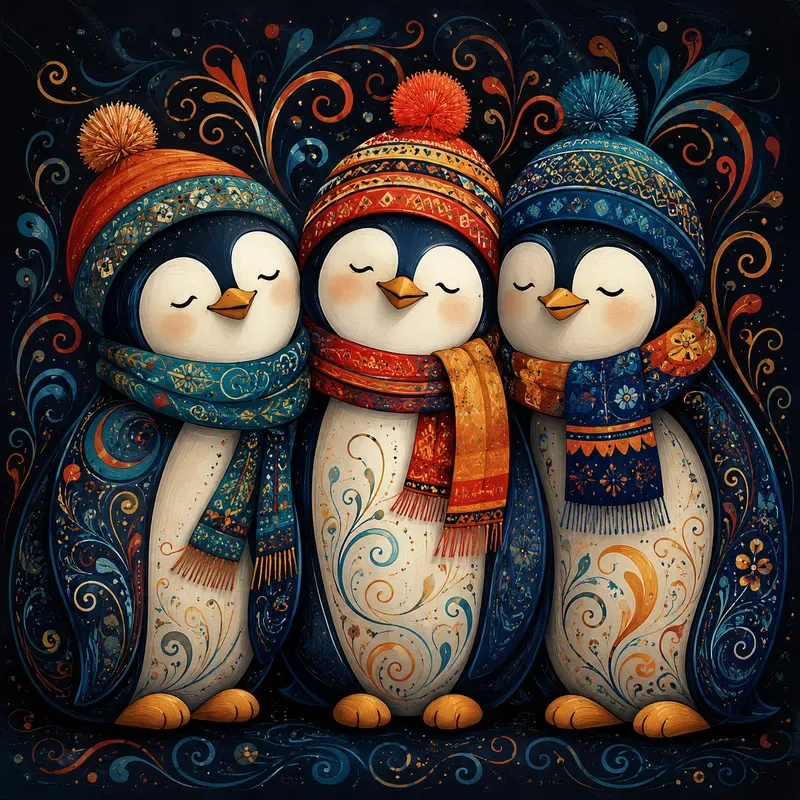 Whimsical Trio Illustration Generator