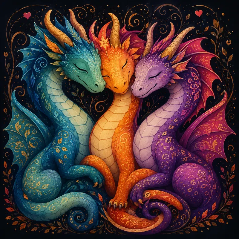 Whimsical Trio Illustration Generator