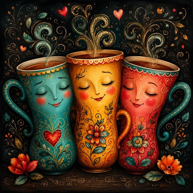 Whimsical Trio Illustration Generator