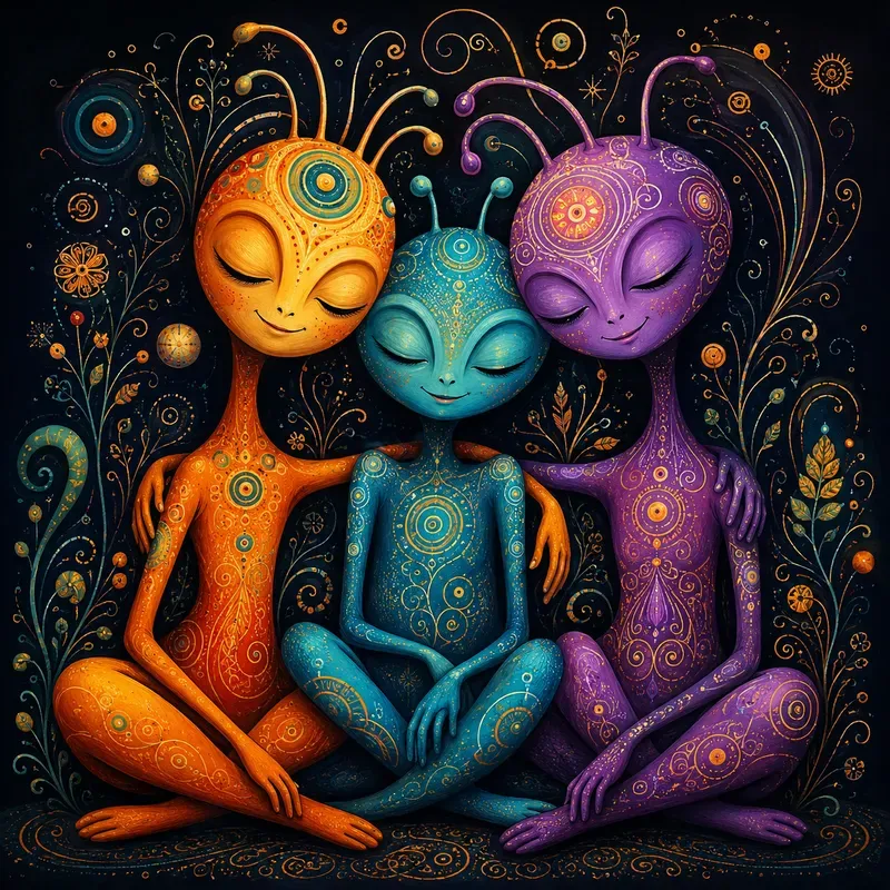 Whimsical Trio Illustration Generator