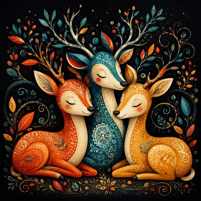 Whimsical Trio Illustration Generator