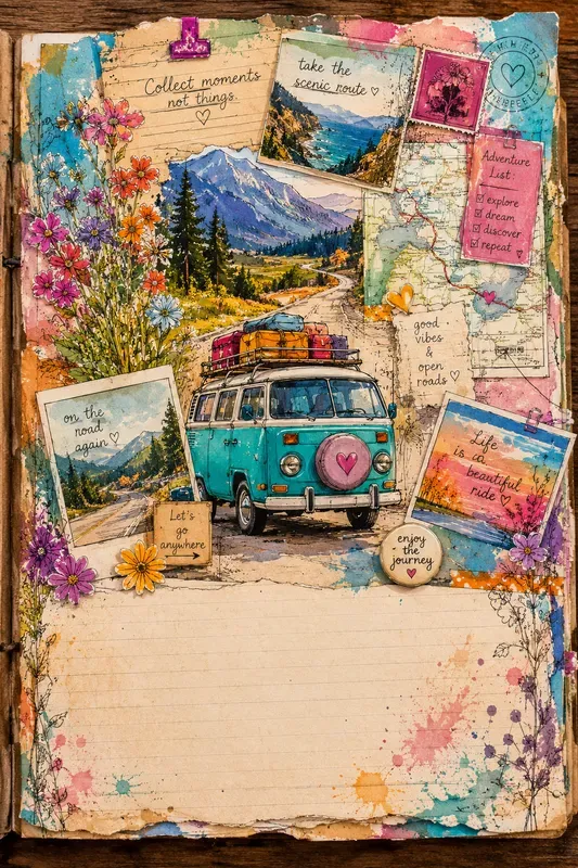 Colorful Junk Journal Art
