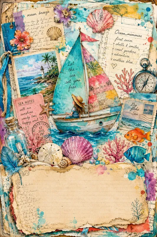 Colorful Junk Journal Art