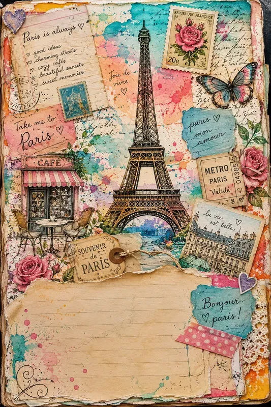 Colorful Junk Journal Art