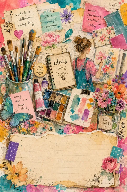 Colorful Junk Journal Art