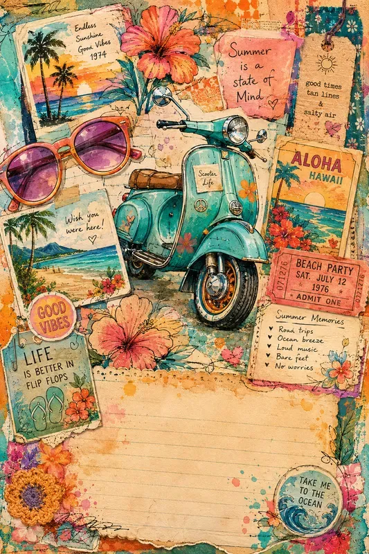 Colorful Junk Journal Art