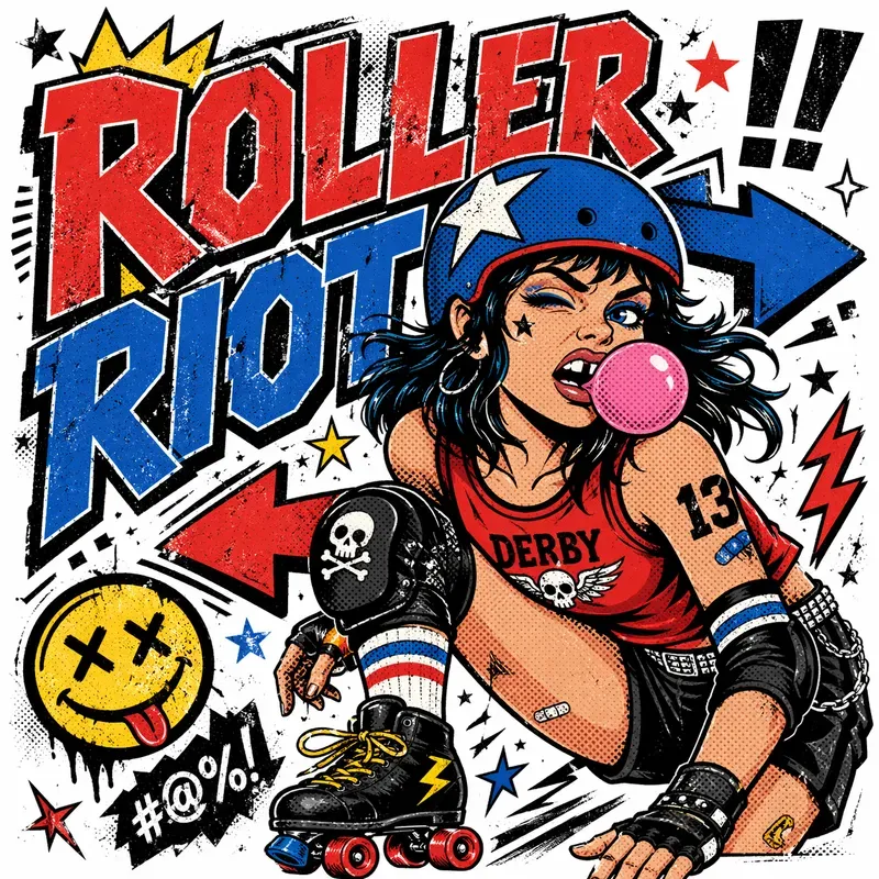 90s Streetwear Mascot Comic Typography