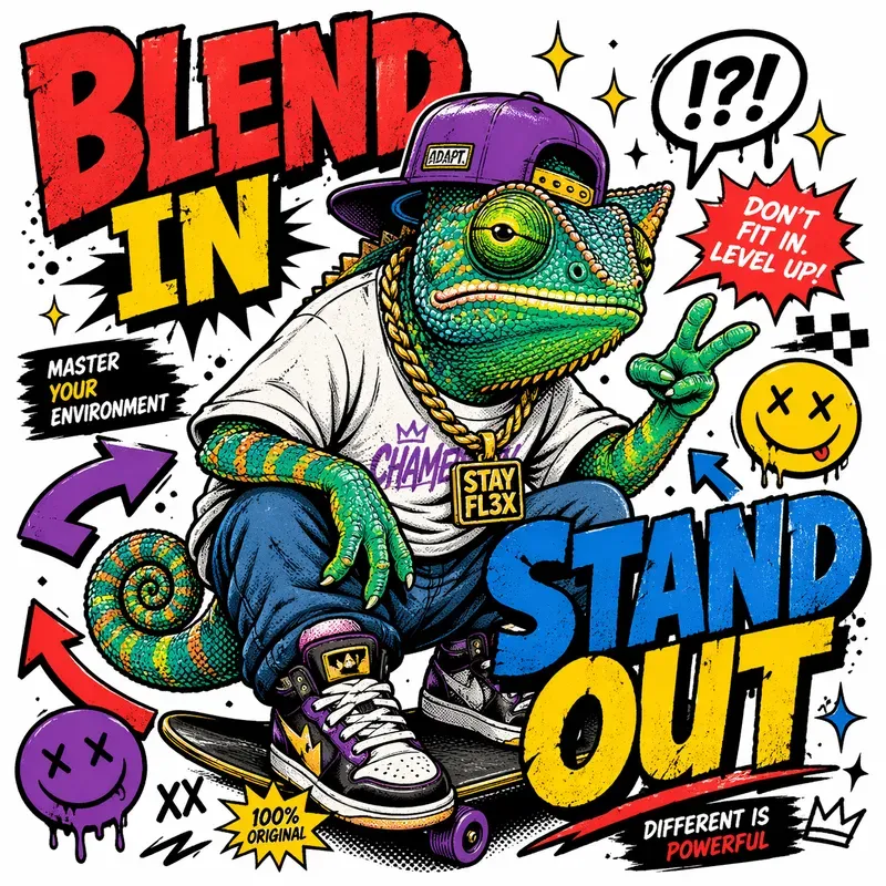 90s Streetwear Mascot Comic Typography