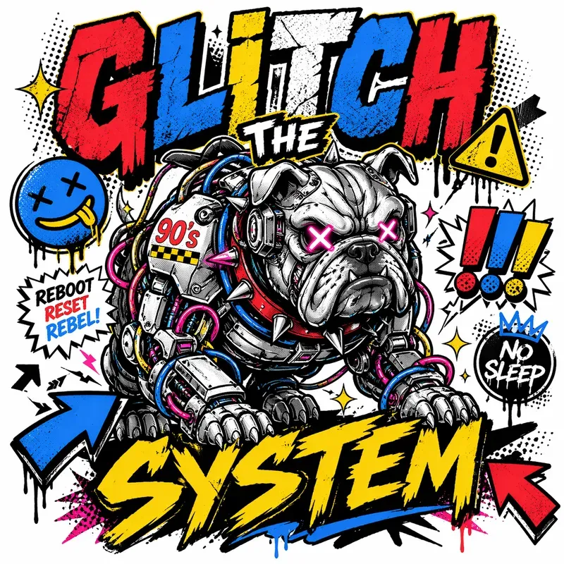 90s Streetwear Mascot Comic Typography