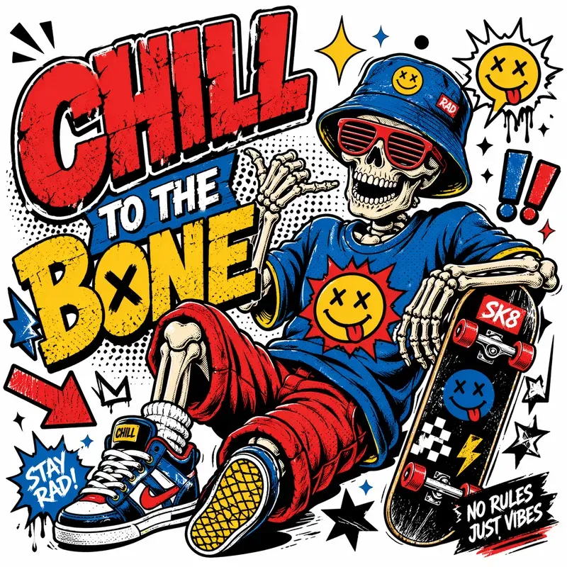 90s Streetwear Mascot Comic Typography
