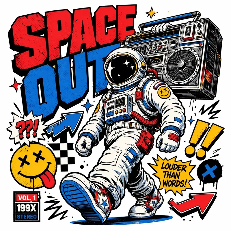 90s Streetwear Mascot Comic Typography