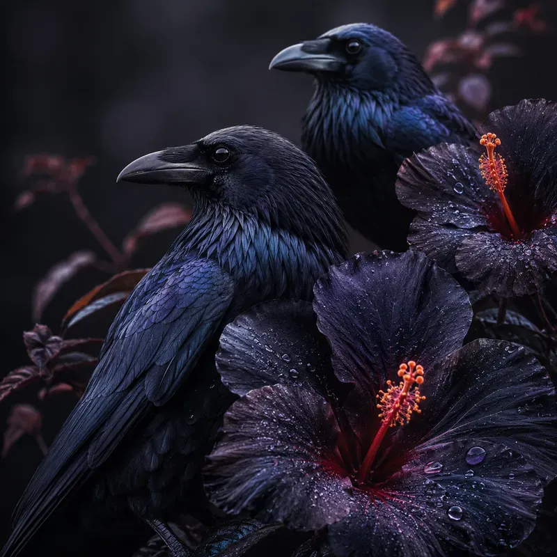 Dew Kissed Floral Bird Portraits