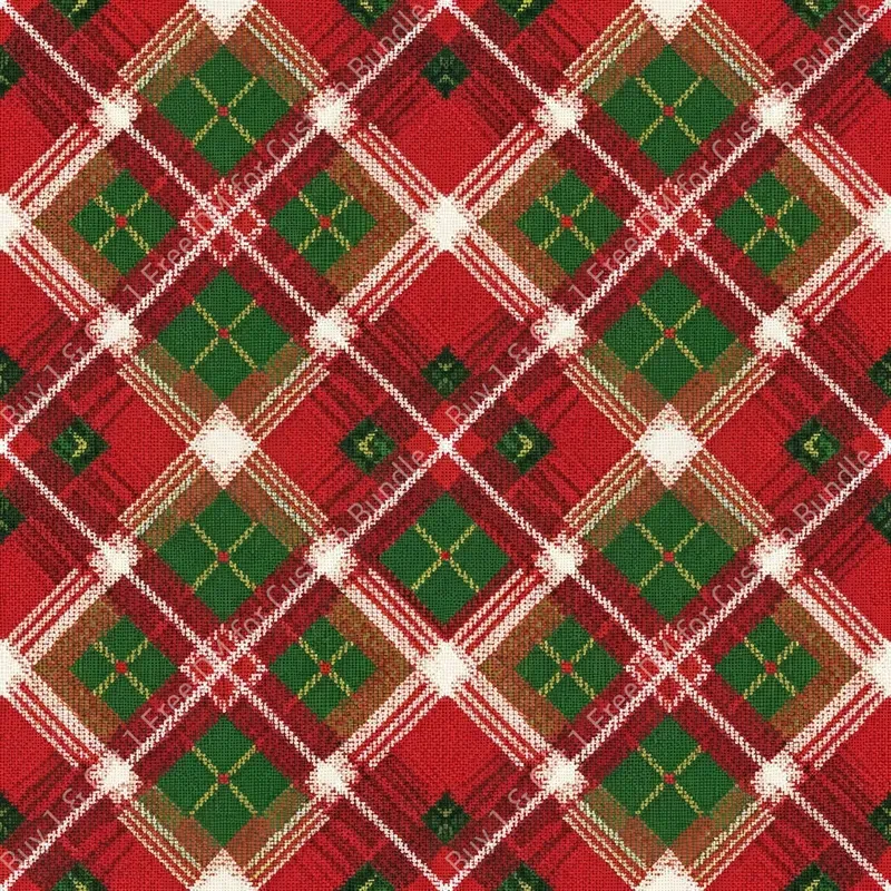 Christmas Plaid Seamless Patterns