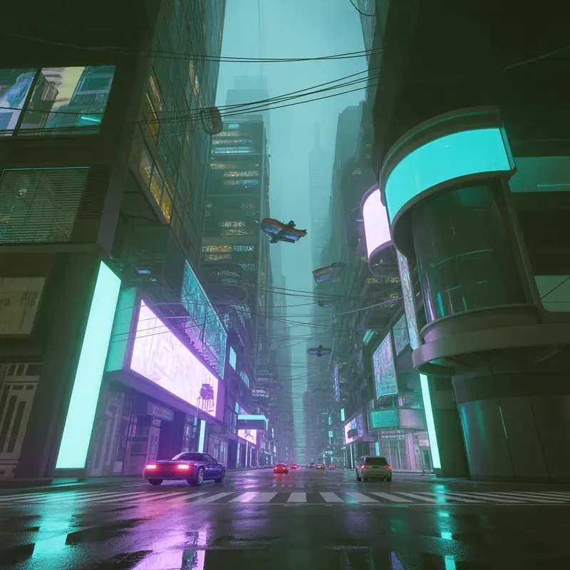 Cyberpunk City Scenes
