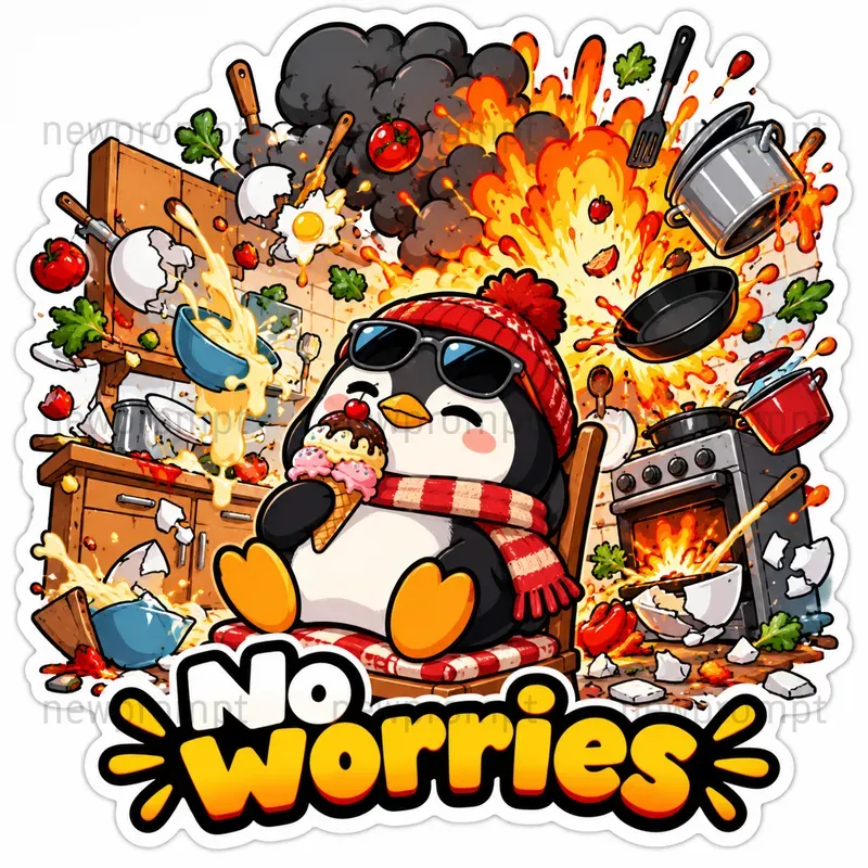 Calm In Chaos Sticker Generator