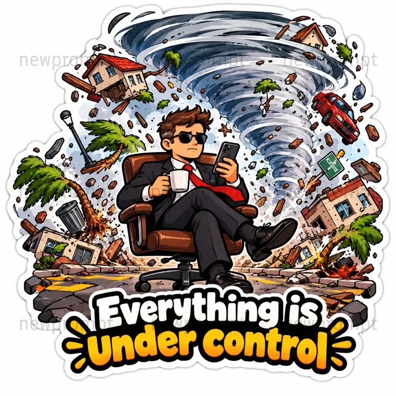 Calm In Chaos Sticker Generator