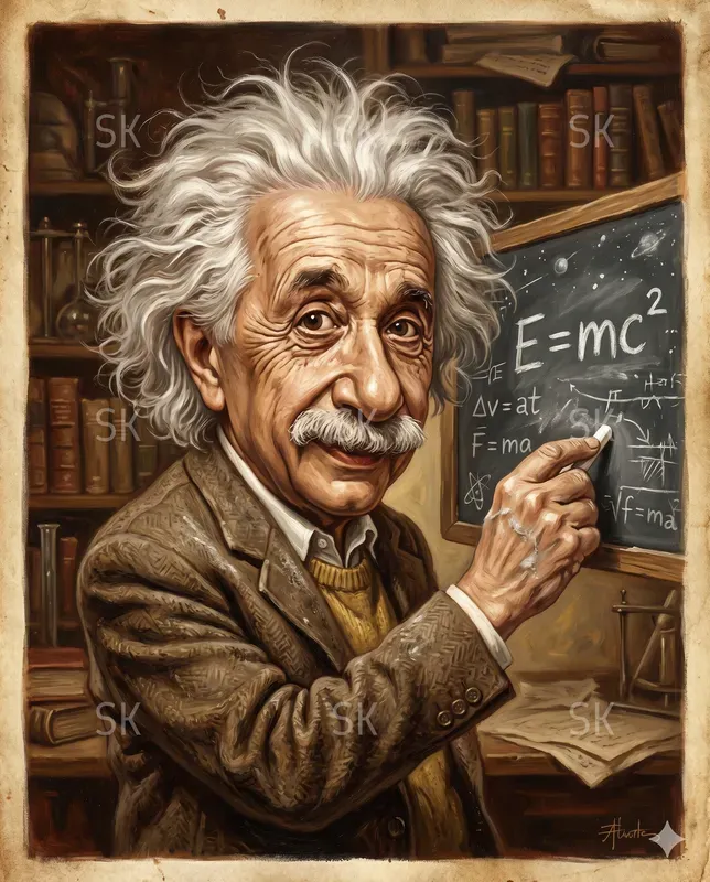 Vintage Celebrity Caricature Paintings