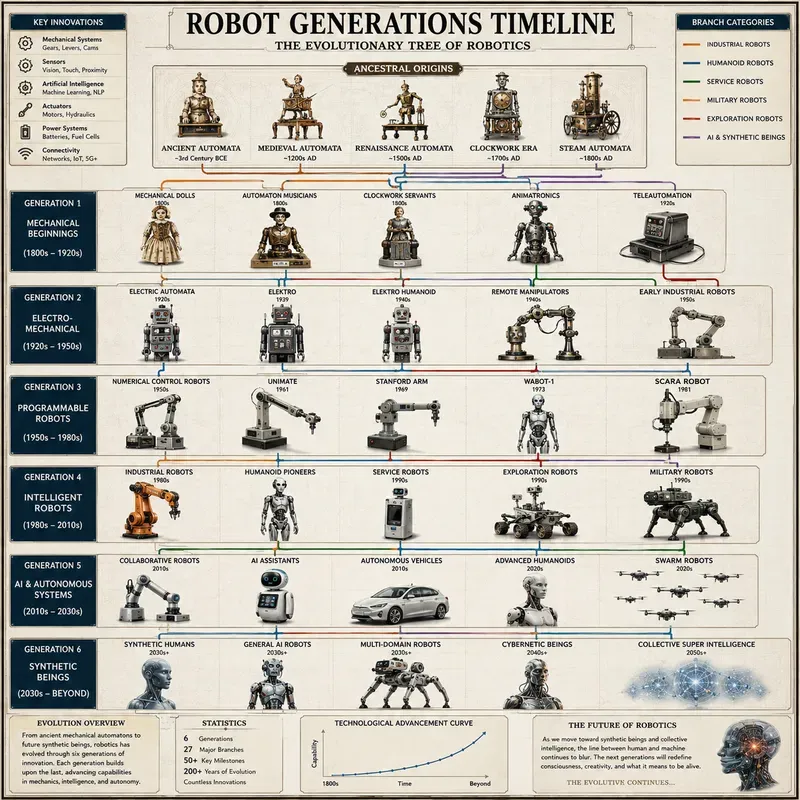 Evolution Family Tree Infographics