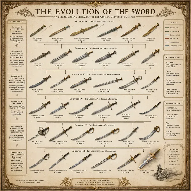 Evolution Family Tree Infographics